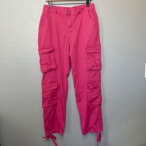 Gilipur Cargo Pants Bright Pink Size XL